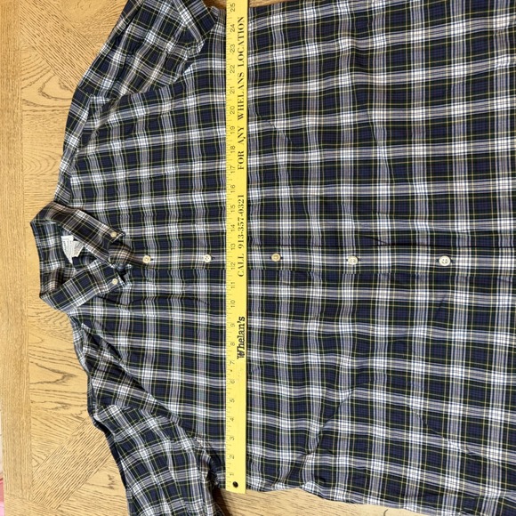 L.L. Bean size Large Plaid Traditional Fit Long Sleeve Cotton Button Down Shirt - Picture 7 of 9